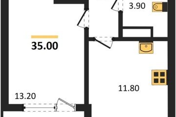 Фото №1: 1-комнатная квартира 35 м² - Краснодар, мкр. Карасунский внутригородской округ, 