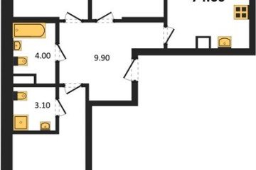 Фото №1: 3-комнатная квартира 74 м² - Краснодар, мкр. Карасунский внутригородской округ, 