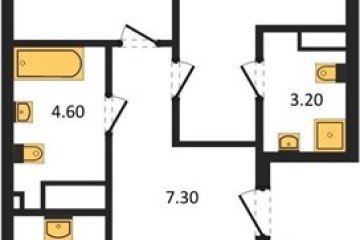 Фото №1: 2-комнатная квартира 71 м² - Краснодар, мкр. Карасунский внутригородской округ, 