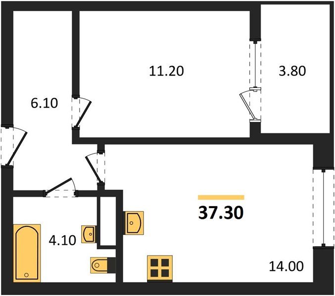 Фото №1: 1-комнатная квартира 37 м² - Краснодар, мкр. Карасунский внутригородской округ, ул. Виктора Казанцева, 1.3лит2