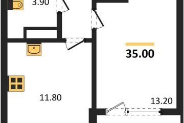 Фото №1: 1-комнатная квартира 35 м² - Краснодар, мкр. Карасунский внутригородской округ, ул. Виктора Казанцева, 1.3лит2