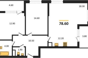 Фото №1: 2-комнатная квартира 78 м² - Краснодар, мкр. Карасунский внутригородской округ, ул. Виктора Казанцева, 1.3лит2