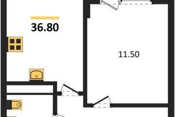 Фото №1: 1-комнатная квартира 36 м² - Краснодар, мкр. Карасунский внутригородской округ, ул. Виктора Казанцева, 1.3лит2