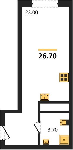 Фото №1: Студия 26 м² - Краснодар, мкр. Карасунский внутригородской округ, ул. Виктора Казанцева, 1.3лит2