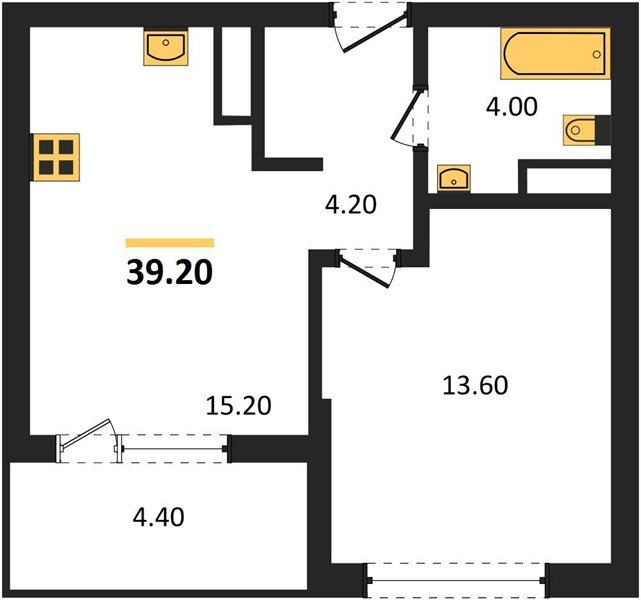 Фото №1: 1-комнатная квартира 39 м² - Краснодар, мкр. Карасунский внутригородской округ, ул. Виктора Казанцева, 1.3лит2
