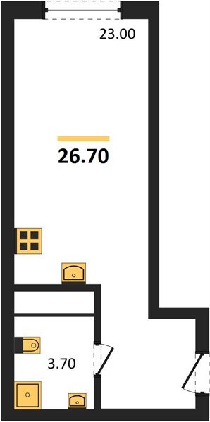 Фото №1: Студия 26 м² - Краснодар, мкр. Карасунский внутригородской округ, ул. Виктора Казанцева, 1.3лит2