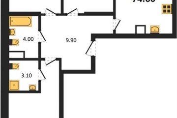 Фото №1: 3-комнатная квартира 74 м² - Краснодар, мкр. Карасунский внутригородской округ, ул. Виктора Казанцева, 1.3лит2
