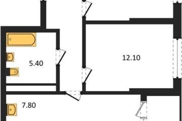 Фото №1: 2-комнатная квартира 62 м² - Краснодар, мкр. ЖК Первое Место,