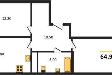 Фото №1: 2-комнатная квартира 64 м² - Краснодар, мкр. Карасунский внутригородской округ, 