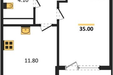 Фото №1: 1-комнатная квартира 35 м² - Краснодар, мкр. Карасунский внутригородской округ, 