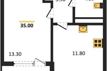 Фото №1: 1-комнатная квартира 35 м² - Краснодар, мкр. Карасунский внутригородской округ, 
