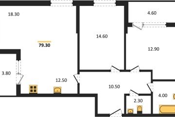 Фото №1: 2-комнатная квартира 79 м² - Краснодар, мкр. Карасунский внутригородской округ, 