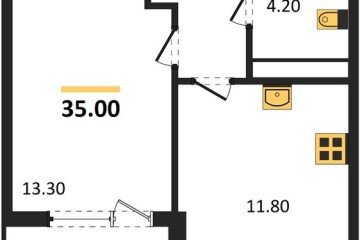 Фото №1: 1-комнатная квартира 35 м² - Краснодар, мкр. Карасунский внутригородской округ, 