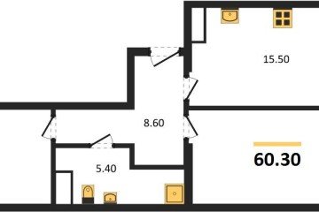 Фото №1: 2-комнатная квартира 60 м² - Краснодар, мкр. Карасунский внутригородской округ, 