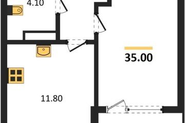 Фото №1: 1-комнатная квартира 35 м² - Краснодар, мкр. Карасунский внутригородской округ, 