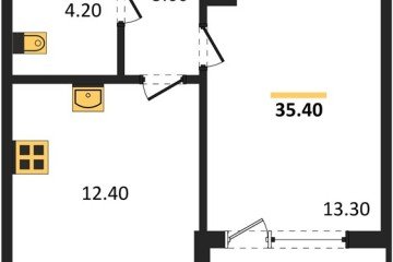 Фото №1: 1-комнатная квартира 35 м² - Краснодар, мкр. Карасунский внутригородской округ, 