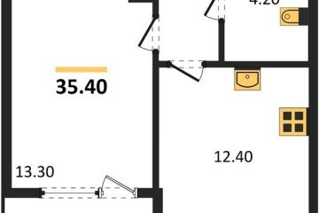 Фото №1: 1-комнатная квартира 35 м² - Краснодар, мкр. Карасунский внутригородской округ, 