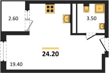 Фото №1: Студия 24 м² - Краснодар, мкр. Карасунский внутригородской округ, 