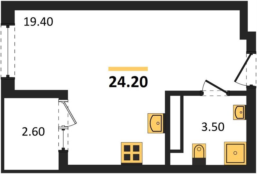 Фото №1: Студия 24 м² - Краснодар, мкр. Карасунский внутригородской округ