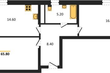 Фото №1: 2-комнатная квартира 65 м² - Краснодар, мкр. Карасунский внутригородской округ, 