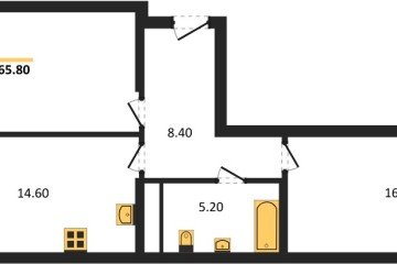 Фото №1: 2-комнатная квартира 65 м² - Краснодар, мкр. Карасунский внутригородской округ, 