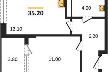 Фото №1: 1-комнатная квартира 35 м² - Краснодар, мкр. Карасунский внутригородской округ, 