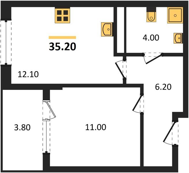 Фото №1: 1-комнатная квартира 35 м² - Краснодар, мкр. Карасунский внутригородской округ