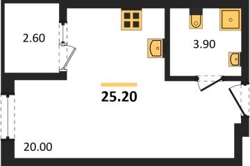 Фото №1: Студия 25 м² - Краснодар, мкр. Карасунский внутригородской округ, 