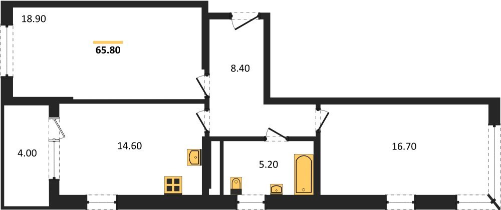 Фото №1: 2-комнатная квартира 65 м² - Краснодар, мкр. Карасунский внутригородской округ