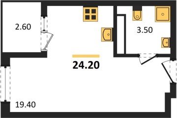 Фото №1: Студия 24 м² - Краснодар, мкр. Карасунский внутригородской округ, 