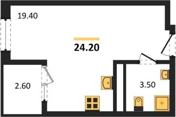 Фото №1: Студия 24 м² - Краснодар, мкр. Карасунский внутригородской округ, 