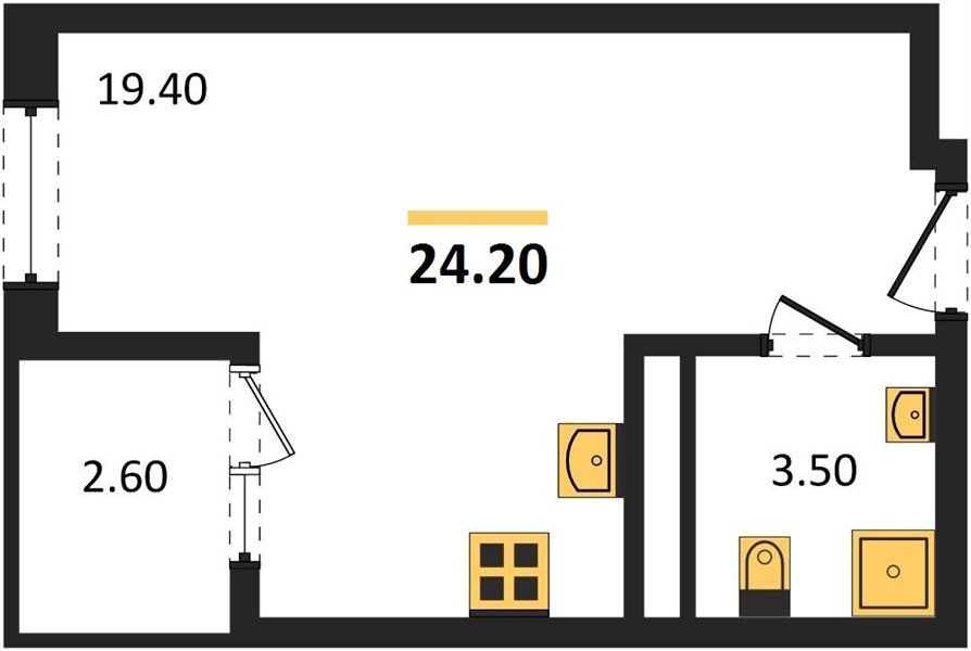 Фото №1: Студия 24 м² - Краснодар, мкр. Карасунский внутригородской округ