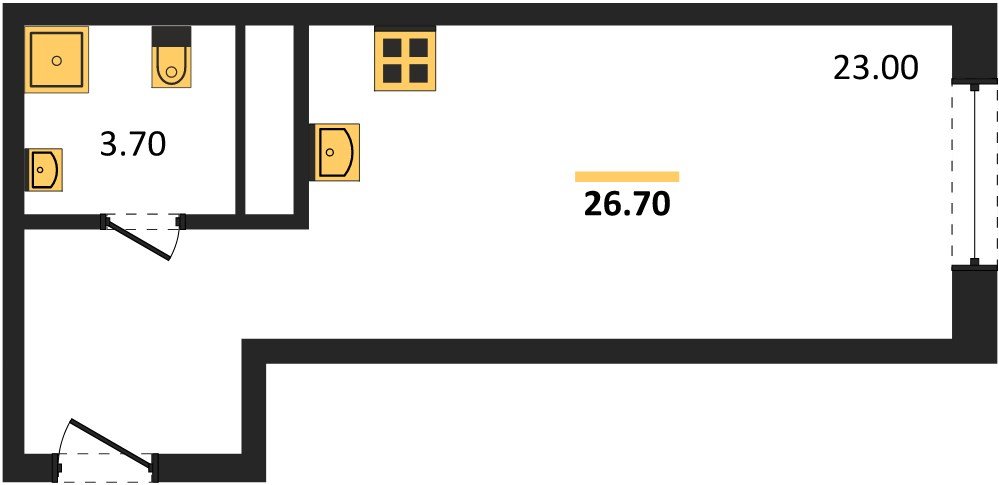 Фото №1: Студия 26 м² - Краснодар, мкр. Карасунский внутригородской округ