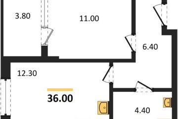 Фото №1: 1-комнатная квартира 36 м² - Краснодар, мкр. Карасунский внутригородской округ, 