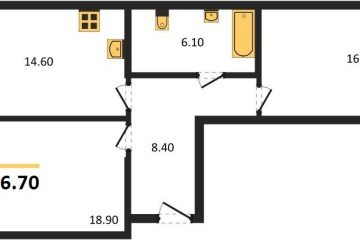 Фото №1: 2-комнатная квартира 66 м² - Краснодар, мкр. Карасунский внутригородской округ, 