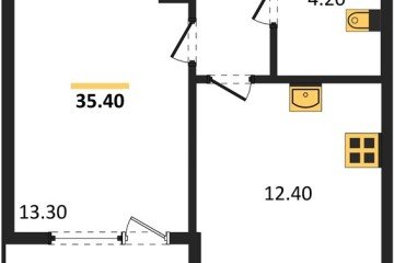 Фото №1: 1-комнатная квартира 35 м² - Краснодар, мкр. Карасунский внутригородской округ, 