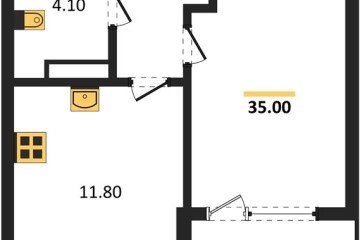 Фото №1: 1-комнатная квартира 35 м² - Краснодар, мкр. Карасунский внутригородской округ, 