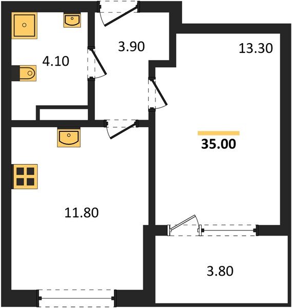 Фото №1: 1-комнатная квартира 35 м² - Краснодар, мкр. Карасунский внутригородской округ
