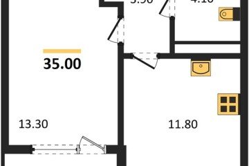 Фото №1: 1-комнатная квартира 35 м² - Краснодар, мкр. Карасунский внутригородской округ, 