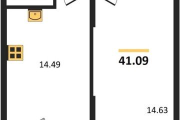 Фото №1: 1-комнатная квартира 41 м² - Северская, мкр. ЖК Цветной Бульвар, 