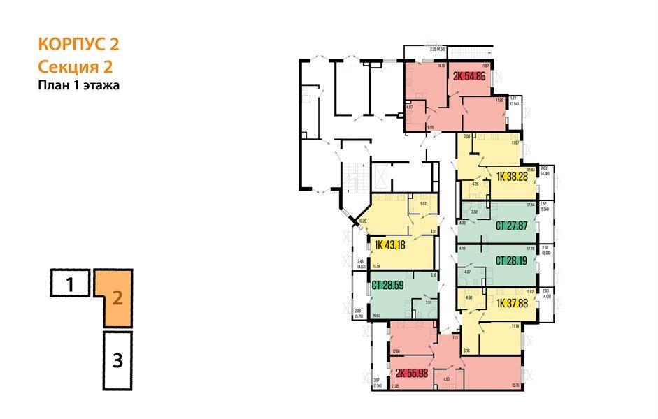 Фото №8: Студия 28 м² - Северская, мкр. ЖК Цветной Бульвар