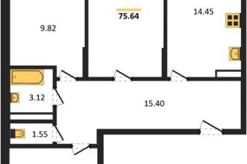 Фото №1: 3-комнатная квартира 75 м² - Северская, мкр. ЖК Цветной Бульвар, 