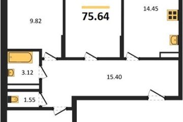Фото №1: 3-комнатная квартира 75 м² - Северская, мкр. ЖК Цветной Бульвар, 