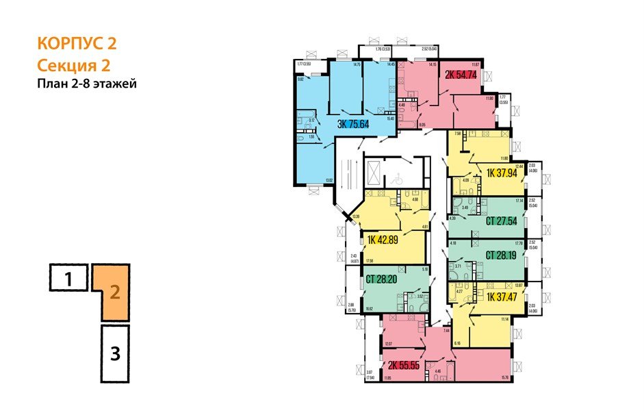 Фото №8: 3-комнатная квартира 75 м² - Северская, ЖК Цветной Бульвар