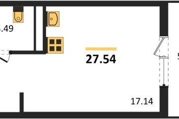 Фото №1: Студия 27 м² - Северская, мкр. ЖК Цветной Бульвар, 