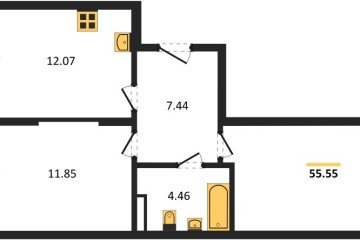 Фото №1: 2-комнатная квартира 55 м² - Северская, мкр. ЖК Цветной Бульвар, 