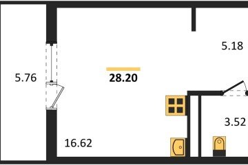 Фото №1: Студия 28 м² - Северская, мкр. ЖК Цветной Бульвар, 
