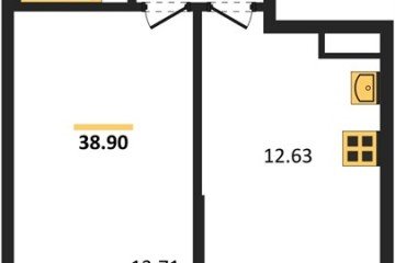 Фото №1: 1-комнатная квартира 38 м² - Северская, мкр. ЖК Цветной Бульвар, 