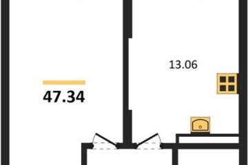 Фото №1: 1-комнатная квартира 47 м² - Северская, мкр. ЖК Цветной Бульвар, 