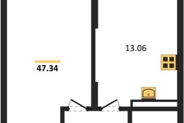 Фото №1: 1-комнатная квартира 47 м² - Северская, мкр. ЖК Цветной Бульвар, 